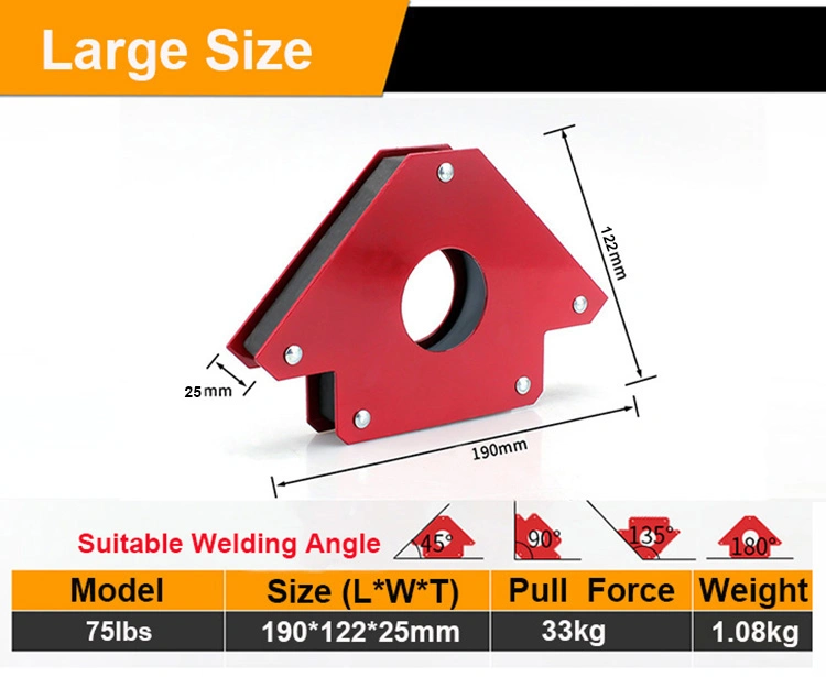 Rhk 3"4"5" Arrow Welding Magnet Unique Double Strong Magnetic Welding Holder