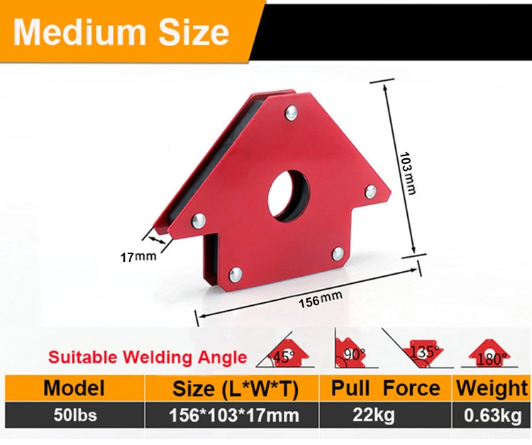 Rhk 3"4"5" Arrow Welding Magnet Unique Double Strong Magnetic Welding Holder