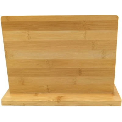 Bloc à couteaux magnétique en bambou double face porte-couteau magnétique de cuisine en bois